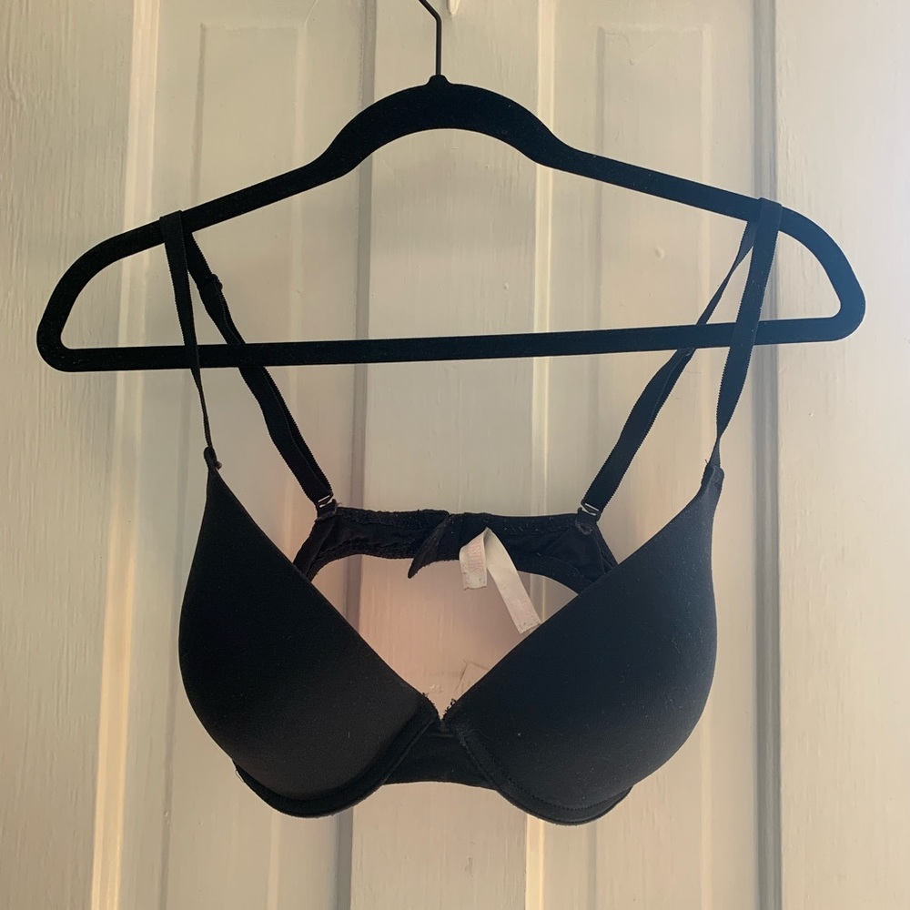 Victoria’s Secret black T-shirt push up bra